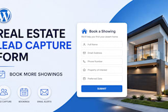 create a real estate lead capture and booking form in wordpress