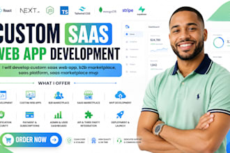 develop custom saas web app, b2b marketplace, saas platform saas marketplace mvp