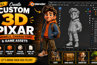 create custom roblox 3d models, characters and game assets