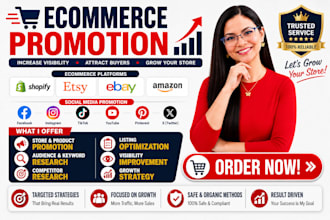 promote and advertise etsy shopify amazon ebay store to boost sales