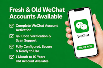 help to your wechat account create and set up professionally