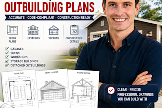 create professional garage, shed and outbuilding construction plans