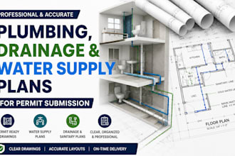 create plumbing, drainage, and water supply plans for permit