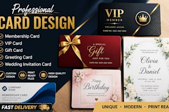 create printable membership card vip gift greeting card wedding invitation card