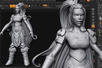 do custom 3d models, miniature 3d sculpting and characters, stl for 3d printing