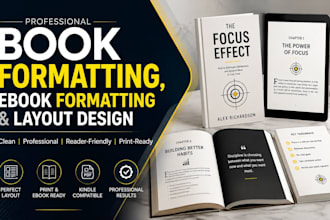 do book formatting, ebook formatting and layout design