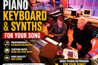 record professional piano keyboard and synths for your song