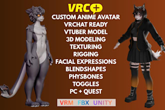 upload your 3d vrchat character, create, edit and add toggles for vrchat, nsfw