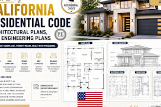 design california residential code architectural plans, mep engineering plans