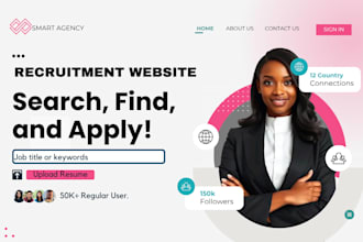 design recruitment website job board job portal hiring staffing agency website