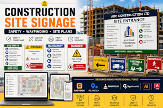 design construction site signage with easysign planqix  trafficcad