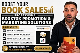create viral book promotion 4 ebook book marketing booktok video amazon KDP ads