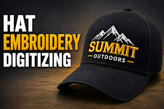 give professional hat and tshirt embroidery digitizing services