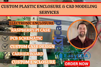 create custom plastic enclosure, arduino ,raspberry pi case, snap fit cad design