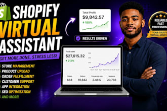 be your shopify virtual assistant shopify store manager to boost shopify sales