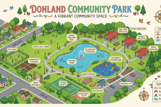 do custom illustrated maps park maps resort mapand landscape plans