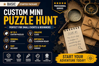 create a custom puzzle hunt, escape room, and puzzle game