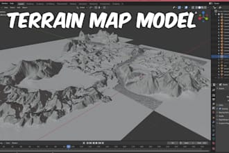 do stl model of terrain map 3dcity map site map relief map of any location