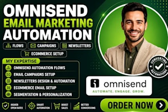 omnisend email marketing automation flows campaigns newsletters ecommerce setup
