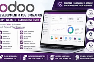 develop and customize your odoo erp, website, ecommerce and CRM