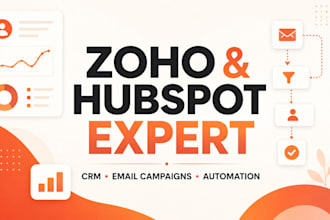 zoho CRM, zoho campaigns, zoho one, zoho automation and hubspot expert