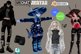 edit or model vrchat avatar, add clothing accessories nsfw asset custom avatar