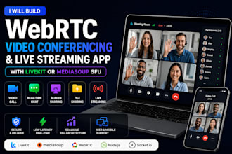 build a webrtc video conferencing app with livekit or mediasoup