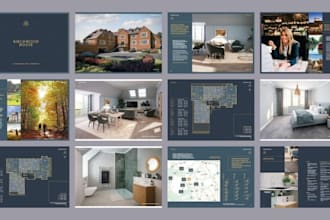 create an off plan property brochure for real estate development project booklet
