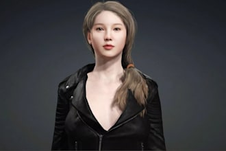 remesh ue5 game ready character,vrm 3davatar,stylized model,asset,nsfw anime,glb
