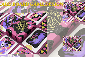 design board card game, tabletop game tcg cards box rulebook tarot card game