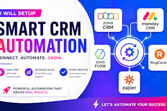 setup zoho crm monday crm zoho flow ringcentral zapier automation