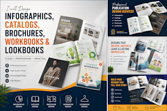 infographics, catalogs, brochures, workbooks and lookbooks