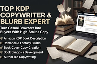 write high converting amazon kdp book description and romance blurb