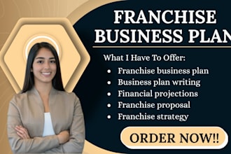 create franchise business plan with financial forecasts and growth strategy