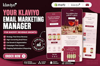 be your klaviyo email marketing manager for shopify revenue growth