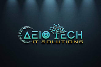 design a modern tech, IT solution, and software business logo