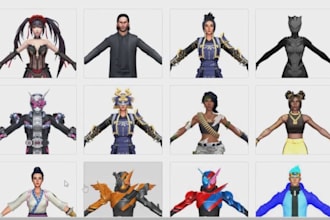 design rig and optimize 3d character for vrchat character including mmd, vrm