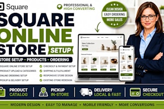 set up your square online store with product, ordering and delivery