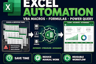 automate excel with vba macros, formulas and power query