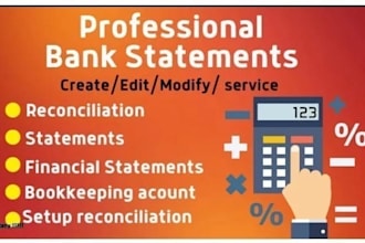 reconcile bank statement PDF to editable format