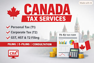 prepare and e file canadian personal tax return t1 and corporate tax t2