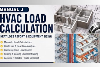 manual j hvac load calculation, heat loss report and equipment sizing