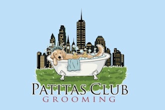 design elegant natural logo for mobile dog grooming brand