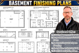 draw basement finishing plans basement remodel permit drawings
