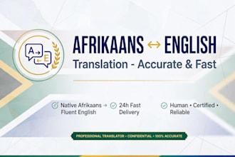 translate afrikaans to english and english to afrikaans accurately