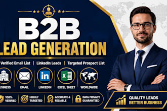 do targeted b2b lead generation, linkedin leads, email list building