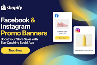 design high converting shopify banners and social media graphics