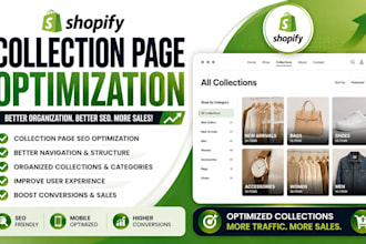 optimize shopify collection pages for SEO, navigation and conversions