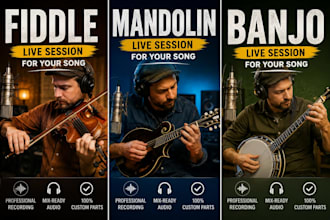 record professional fiddle, mandolin, or banjo for your song