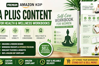 create amazon KDP a plus content for health and wellness workbooks